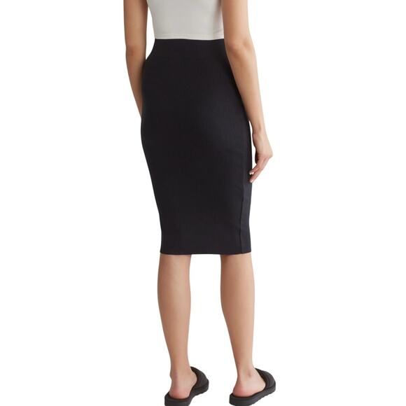 Standard James Perse Rib Midi Skirt in Black size 0 - Picture 6 of 6